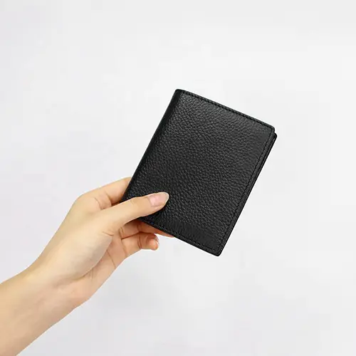  Slim RFID-Blocking Leather Card Holder Wallet